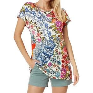 NEW JOHNNY WAS tango relaxed dolman sleeve tunic in multi